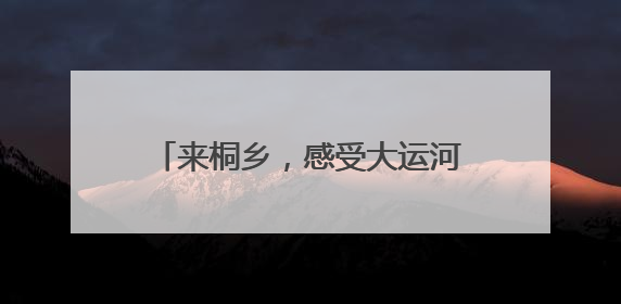 来桐乡，感受大运河畔的“宋韵”端午