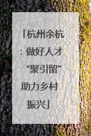 杭州余杭：做好人才“聚引留” 助力乡村振兴