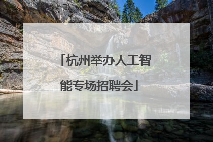 杭州举办人工智能专场招聘会