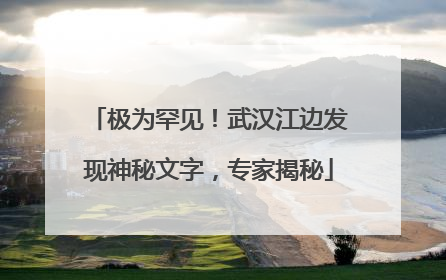 极为罕见！武汉江边发现神秘文字，专家揭秘