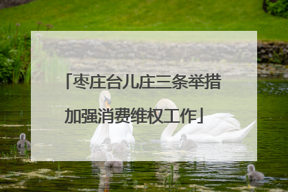 枣庄台儿庄三条举措加强消费维权工作
