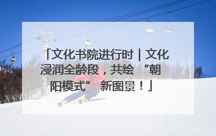 文化书院进行时｜文化浸润全龄段，共绘 “朝阳模式” 新图景！