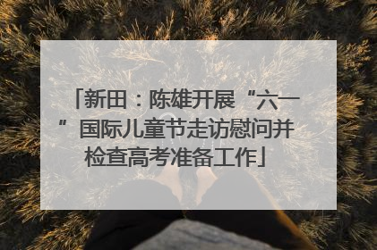 新田：陈雄开展“六一”国际儿童节走访慰问并检查高考准备工作