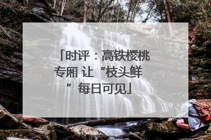 时评：高铁樱桃专厢 让“枝头鲜”每日可见