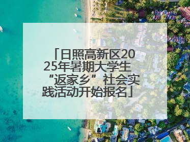 日照高新区2025年暑期大学生“返家乡”社会实践活动开始报名
