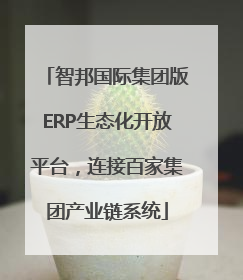 智邦国际集团版ERP生态化开放平台，连接百家集团产业链系统