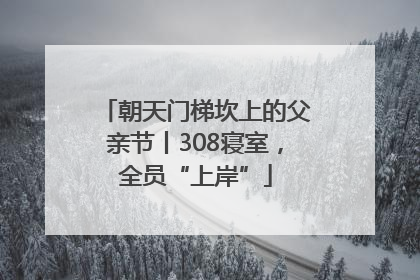 朝天门梯坎上的父亲节丨308寝室，全员“上岸”