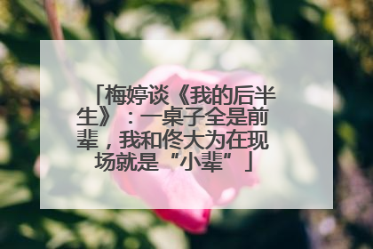 梅婷谈《我的后半生》：一桌子全是前辈，我和佟大为在现场就是“小辈”