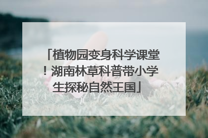 植物园变身科学课堂！湖南林草科普带小学生探秘自然王国