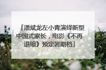 潘斌龙左小青演绎新型中国式家长，电影《不再退缩》预定暑期档