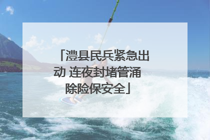 澧县民兵紧急出动 连夜封堵管涌除险保安全