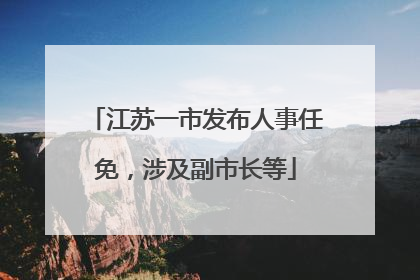 江苏一市发布人事任免，涉及副市长等