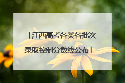 江西高考各类各批次录取控制分数线公布
