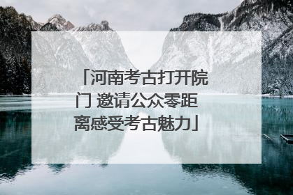 河南考古打开院门 邀请公众零距离感受考古魅力