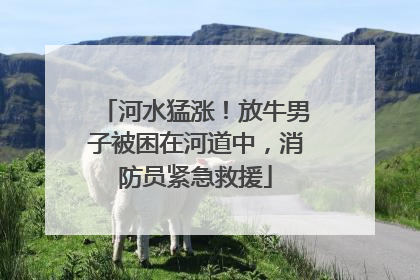 河水猛涨！放牛男子被困在河道中，消防员紧急救援