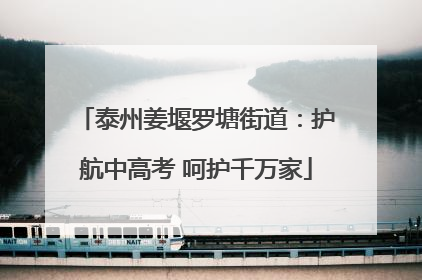 泰州姜堰罗塘街道：护航中高考 呵护千万家