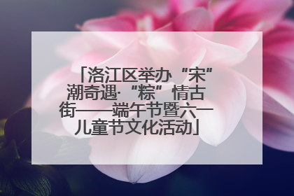 洛江区举办“宋”潮奇遇·“粽”情古街——端午节暨六一儿童节文化活动