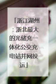 浙江湖州：浙北最大的光储充一体化公交充电站并网投运