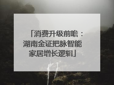 消费升级前瞻：湖南金证把脉智能家居增长逻辑