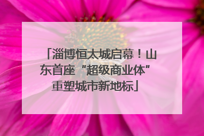 淄博恒太城启幕！山东首座“超级商业体”重塑城市新地标