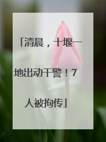 清晨，十堰一地出动干警！7人被拘传