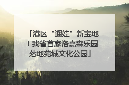 港区“遛娃”新宝地！我省首家洛嘉森乐园落地苑城文化公园