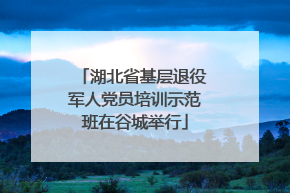 湖北省基层退役军人党员培训示范班在谷城举行