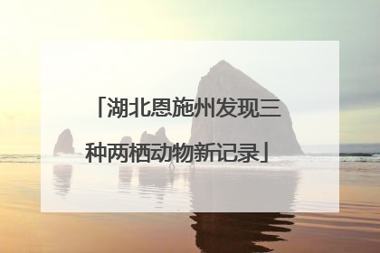 湖北恩施州发现三种两栖动物新记录