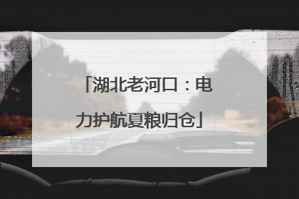 湖北老河口：电力护航夏粮归仓