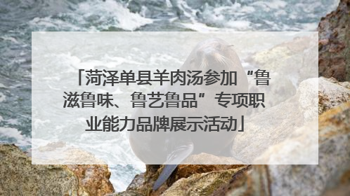 菏泽单县羊肉汤参加“鲁滋鲁味、鲁艺鲁品”专项职业能力品牌展示活动