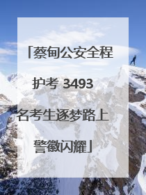 蔡甸公安全程护考 3493名考生逐梦路上警徽闪耀