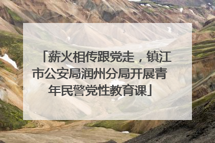 薪火相传跟党走，镇江市公安局润州分局开展青年民警党性教育课
