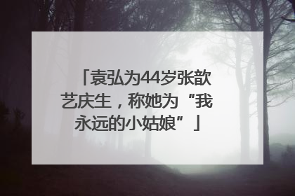 袁弘为44岁张歆艺庆生，称她为“我永远的小姑娘”
