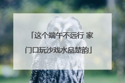 这个端午不远行 家门口玩沙戏水品楚韵
