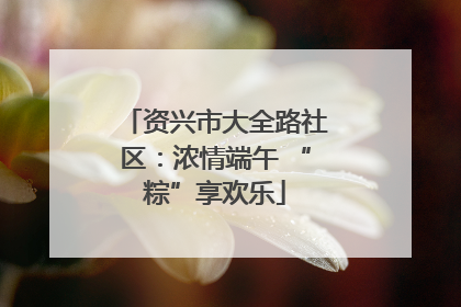 资兴市大全路社区：浓情端午 “粽”享欢乐