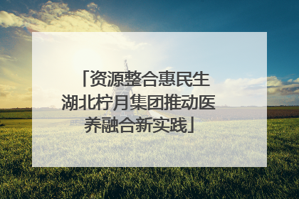 资源整合惠民生 湖北柠月集团推动医养融合新实践