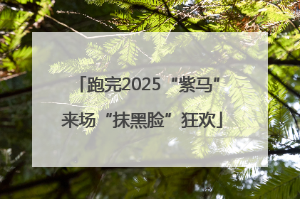 跑完2025“紫马” 来场“抹黑脸”狂欢