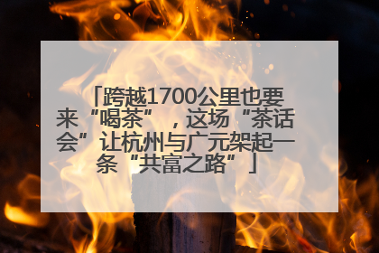 跨越1700公里也要来“喝茶”，这场“茶话会”让杭州与广元架起一条“共富之路”