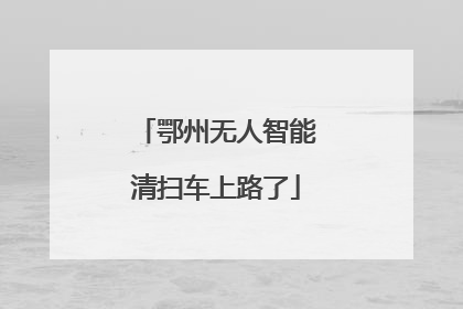鄂州无人智能清扫车上路了