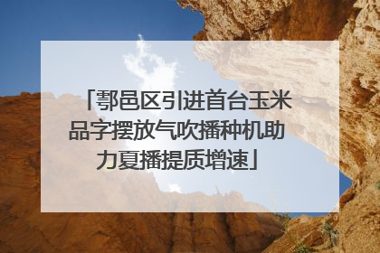 鄠邑区引进首台玉米品字摆放气吹播种机助力夏播提质增速