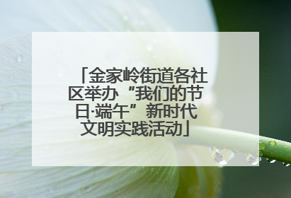 金家岭街道各社区举办“我们的节日·端午”新时代文明实践活动