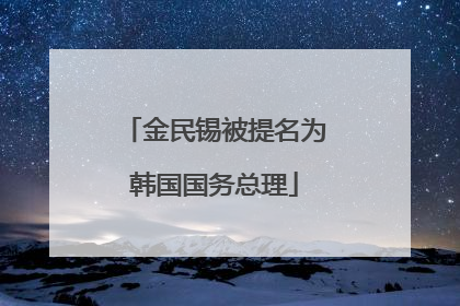 金民锡被提名为韩国国务总理