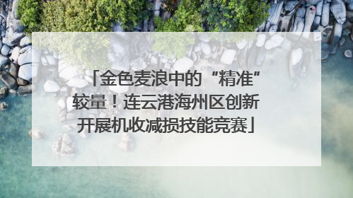 金色麦浪中的“精准”较量！连云港海州区创新开展机收减损技能竞赛