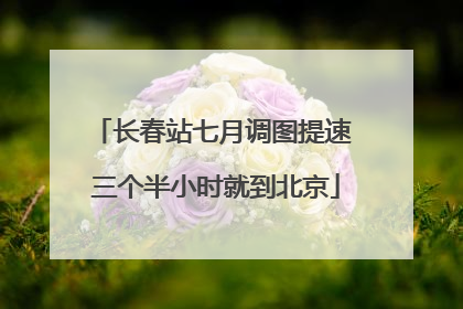 长春站七月调图提速 三个半小时就到北京