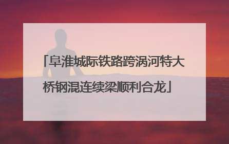 阜淮城际铁路跨涡河特大桥钢混连续梁顺利合龙
