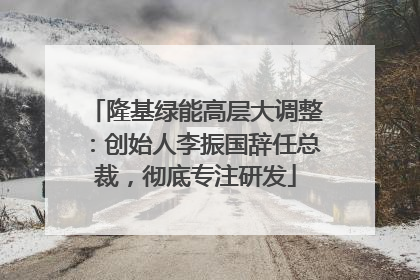 隆基绿能高层大调整：创始人李振国辞任总裁，彻底专注研发