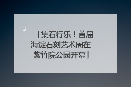 集石行乐！首届海淀石刻艺术周在紫竹院公园开幕