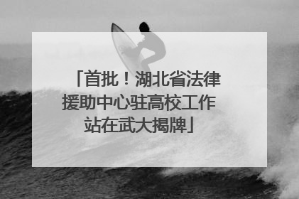 首批！湖北省法律援助中心驻高校工作站在武大揭牌