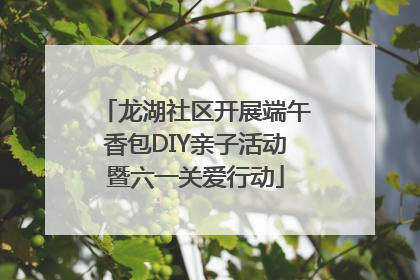 龙湖社区开展端午香包DIY亲子活动暨六一关爱行动