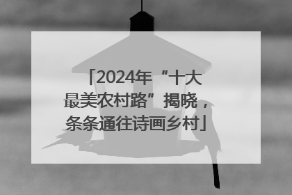 2024年“十大最美农村路”揭晓，条条通往诗画乡村